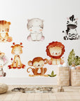 Jungle Wall Decals | Safari Animal Nursery Decor | Kids Room Decal | Reusable and Removable Wall Stickers