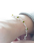 Minimal Green Amber Bracelet