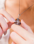 Fabergé Inspired Amber Egg Locket Necklace
