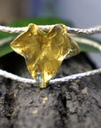 Real Ivy Leaf Gold Cuff Bracelet, Handmade Nature Jewelry, Organic Forest Cuff, Gift for Wisdom & Friendship, 14K Gold Plated Sterling Silver 925