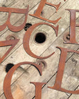 Classic Rusty Metal Letters 5" And 12" A-Z 0-9 Rustic Signs For The Home And Garden