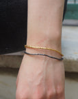 Two-Tone Pine Branch Cuff Bracelet: Gold & Black Rhodium Finish-1