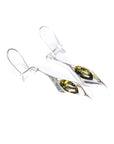 Green Amber Droplet Earrings