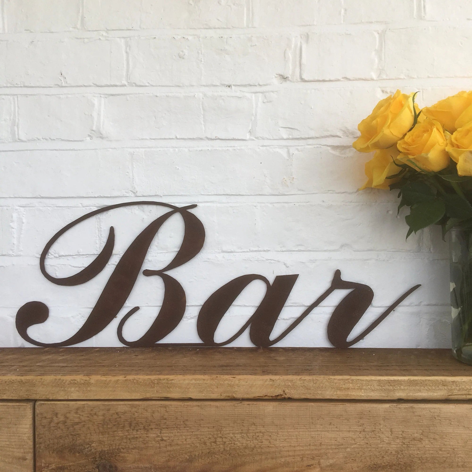 Rustic Bar Sign for Home &amp; Garden