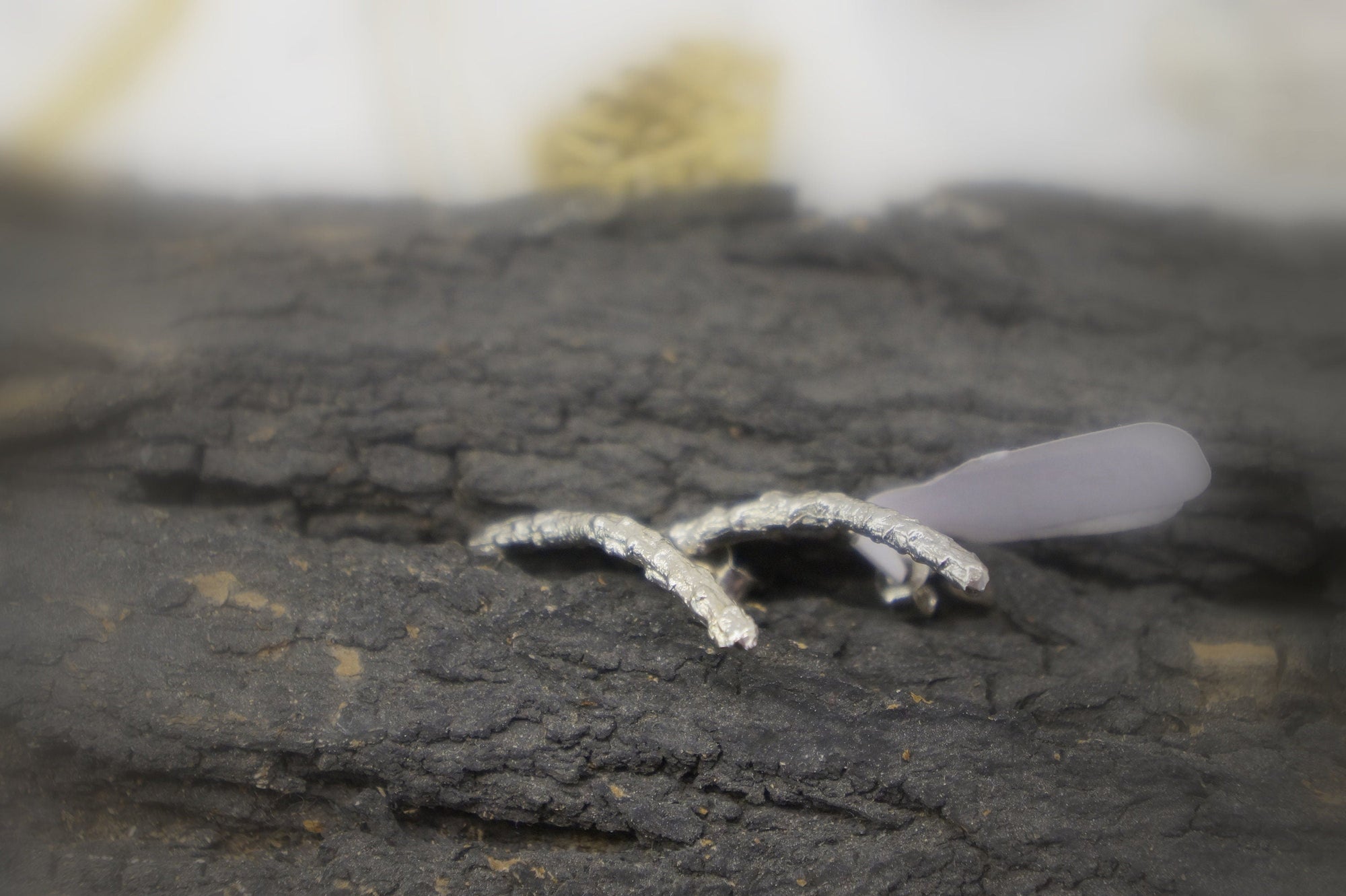 Nature-Inspired Silver Ear Crawlers, Pine Branch Detail (Unisex)-2