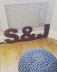 12″ Rusty Fat Font Metal Letters For The Home And Garden A–Z & 0–9