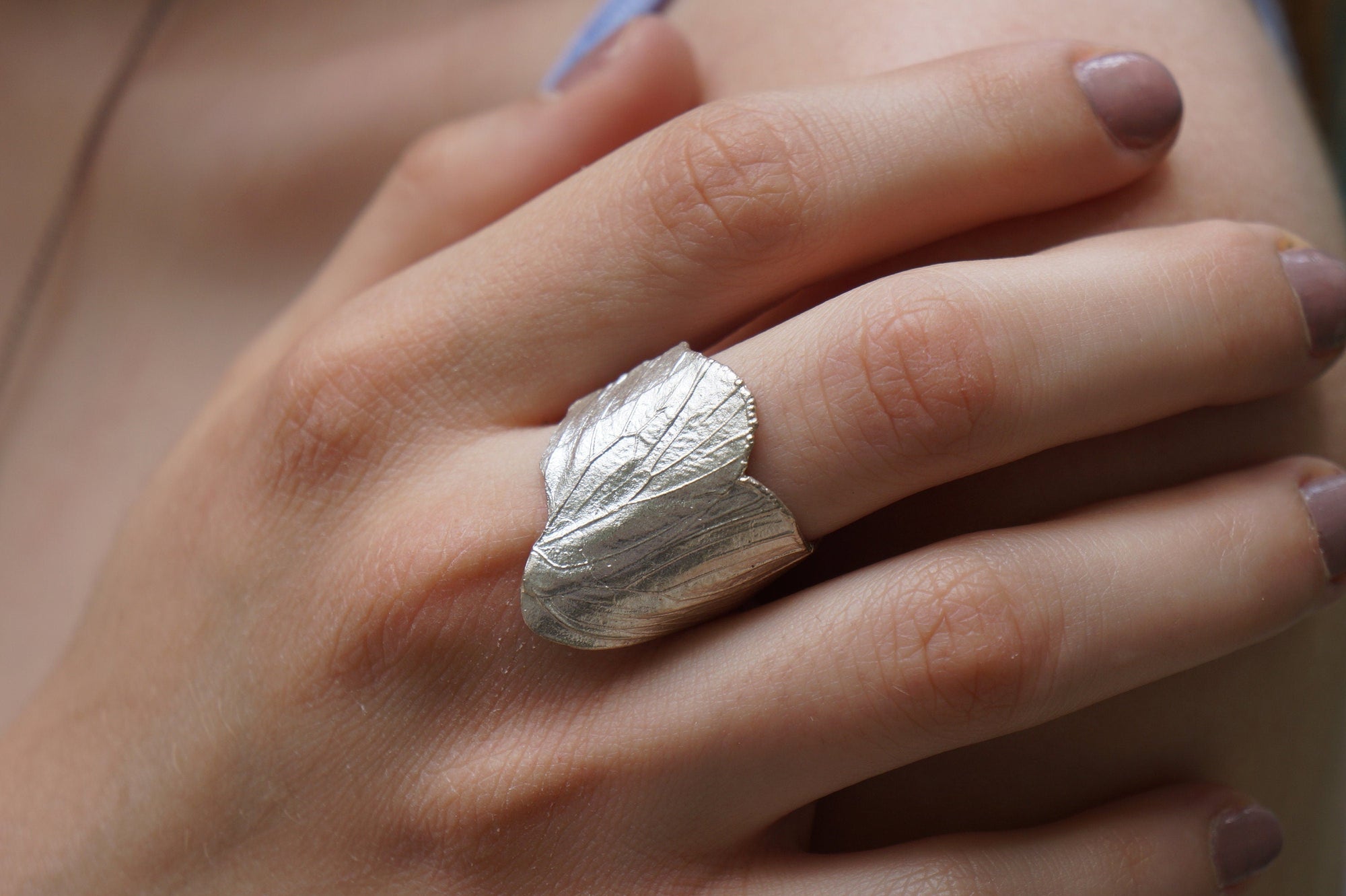 Silver Butterfly Wing Ring, Sterling Silver Jewelry, Silver Band, Gift for Her, Birthday Gift for Women, Handmade Jewelry, Boho Fashion-0