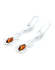 Amber Violin Dangle Earrings