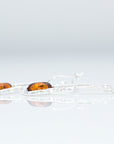 Amber Violin Dangle Earrings
