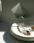Amber Violin Dangle Earrings