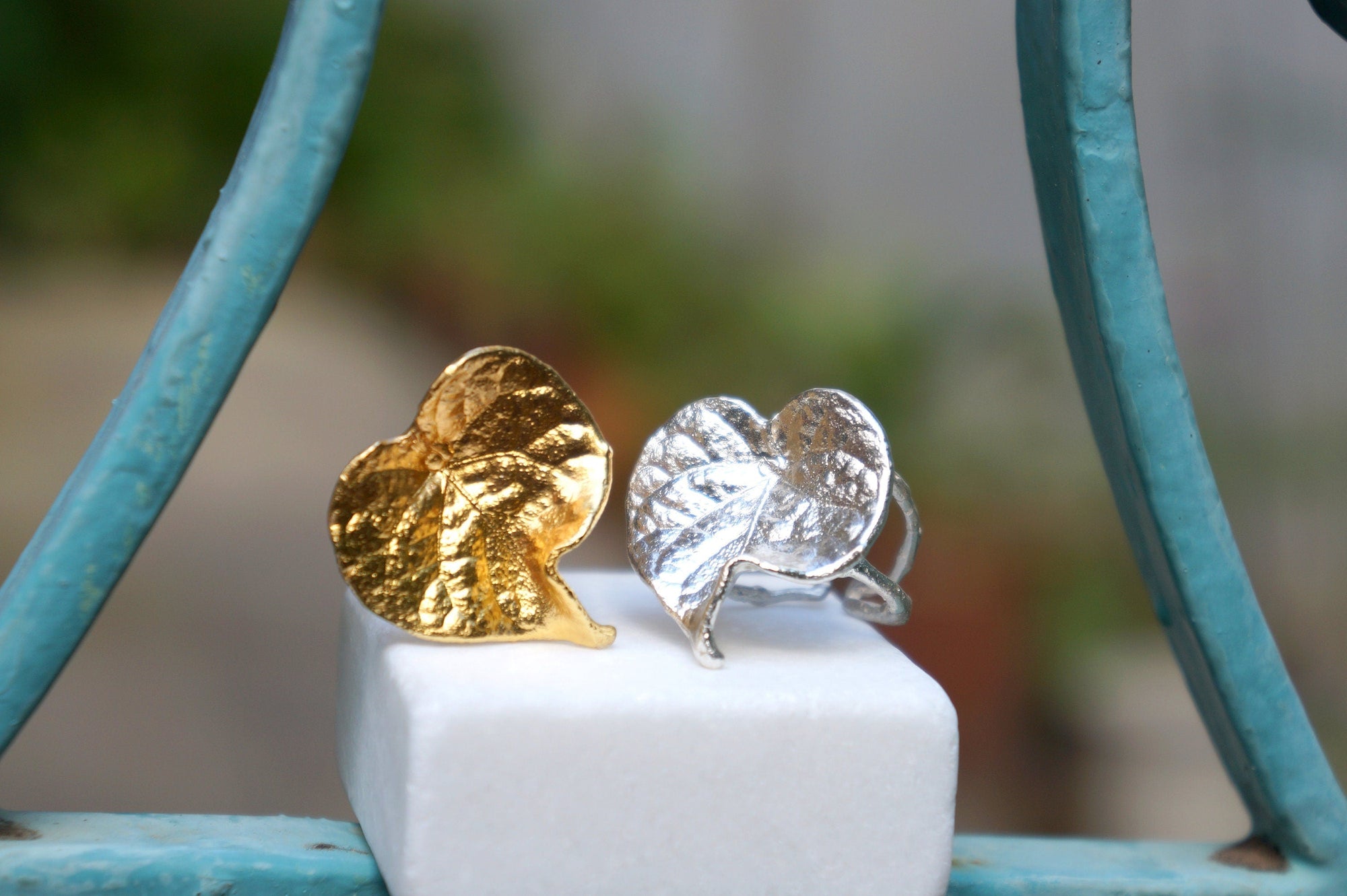 Leaf Ring: Nature Inspired Jewelry (Adjustable, Silver or Gold Plated)-4