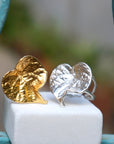 Leaf Ring: Nature Inspired Jewelry (Adjustable, Silver or Gold Plated)-4