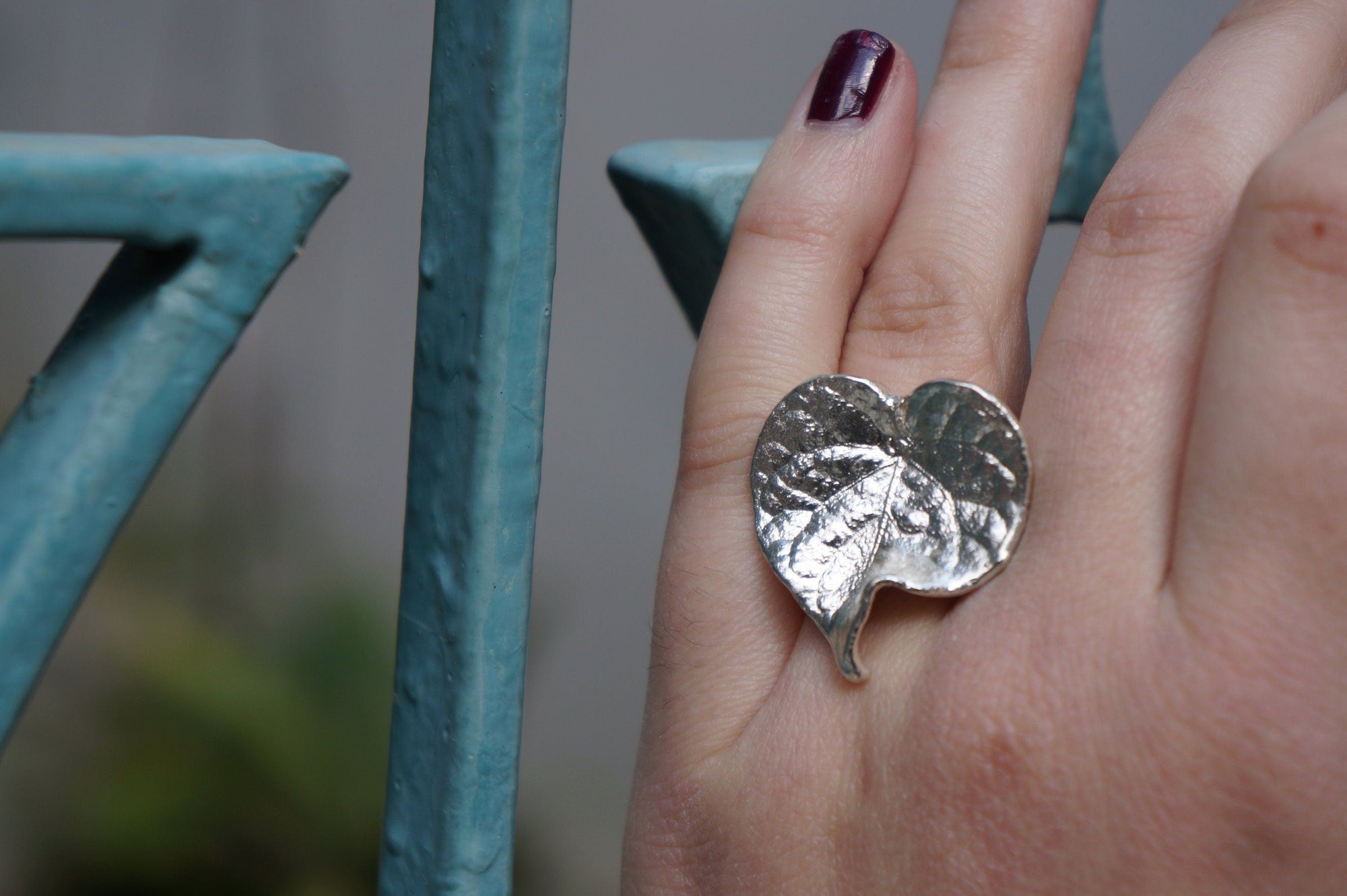 Leaf Ring: Nature Inspired Jewelry (Adjustable, Silver or Gold Plated)-0
