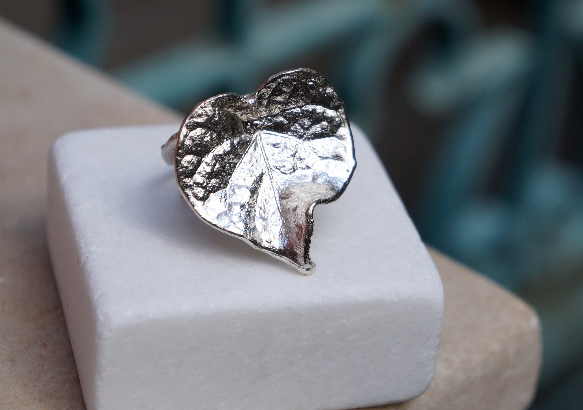 Leaf Ring: Nature Inspired Jewelry (Adjustable, Silver or Gold Plated)-1