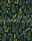 Herbs Dark | Removable Wallpaper | Self-adhesive | Temporary wallpaper 