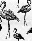 Retro Flamingo | Removable Wallpaper | Self-adhesive | Temporary wallpaper 