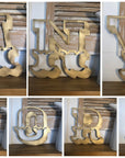 A-Z Rustic 5" or 12" Gold Metal Carnival Letters.