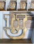 A-Z Rustic 5" or 12" Gold Metal Carnival Letters.