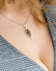 Green Amber Droplet Earrings