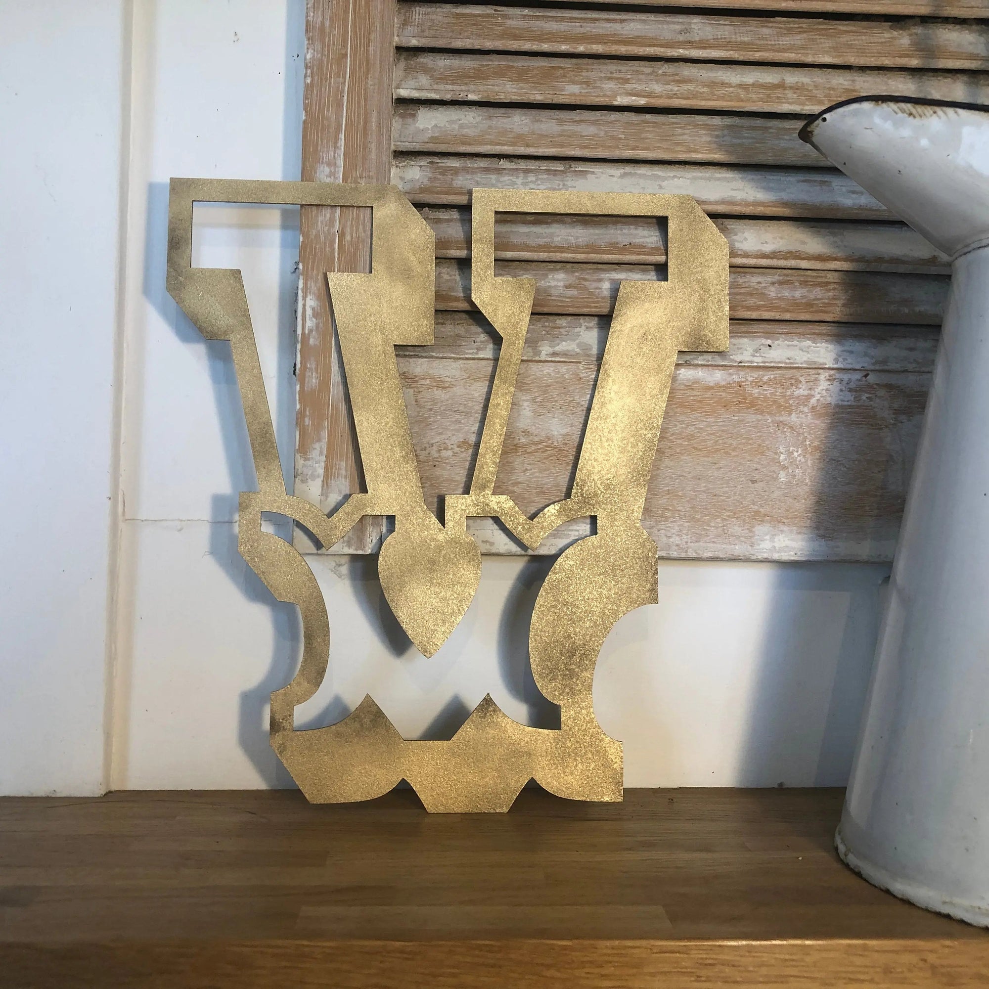 A-Z Rustic 5" or 12" Gold Metal Carnival Letters.