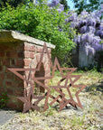 Set of 4 rusty Metal Star Garden Decorations