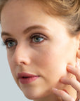 Floral Frame Oval Amber Clip On Earrings