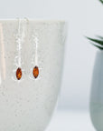 Amber Violin Dangle Earrings
