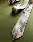 Sage Green Silk Tie, 'Mirage' Men's Luxury Tie in Sage Green