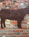 Butchers Cuts Cow Wall Signs