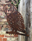 Rusty Metal Owl Garden Decoration