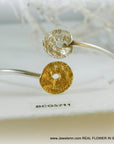 Leaf Cuff Bracelet: Handmade Sterling Silver and Gold Plating (Adjustable)