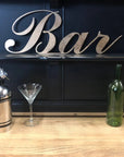 Distressed Gold Metal  Home Or Garden Bar Sign Decoration