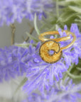 Real Leaf Gold Ring, Handmade Minimalist Jewelry, Organic Botanical Band, Unique Gift for Nature Lovers, 14K Gold Plated Sterling Silver 925