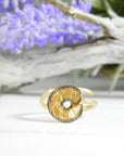 Real Leaf Gold Ring, Handmade Minimalist Jewelry, Organic Botanical Band, Unique Gift for Nature Lovers, 14K Gold Plated Sterling Silver 925