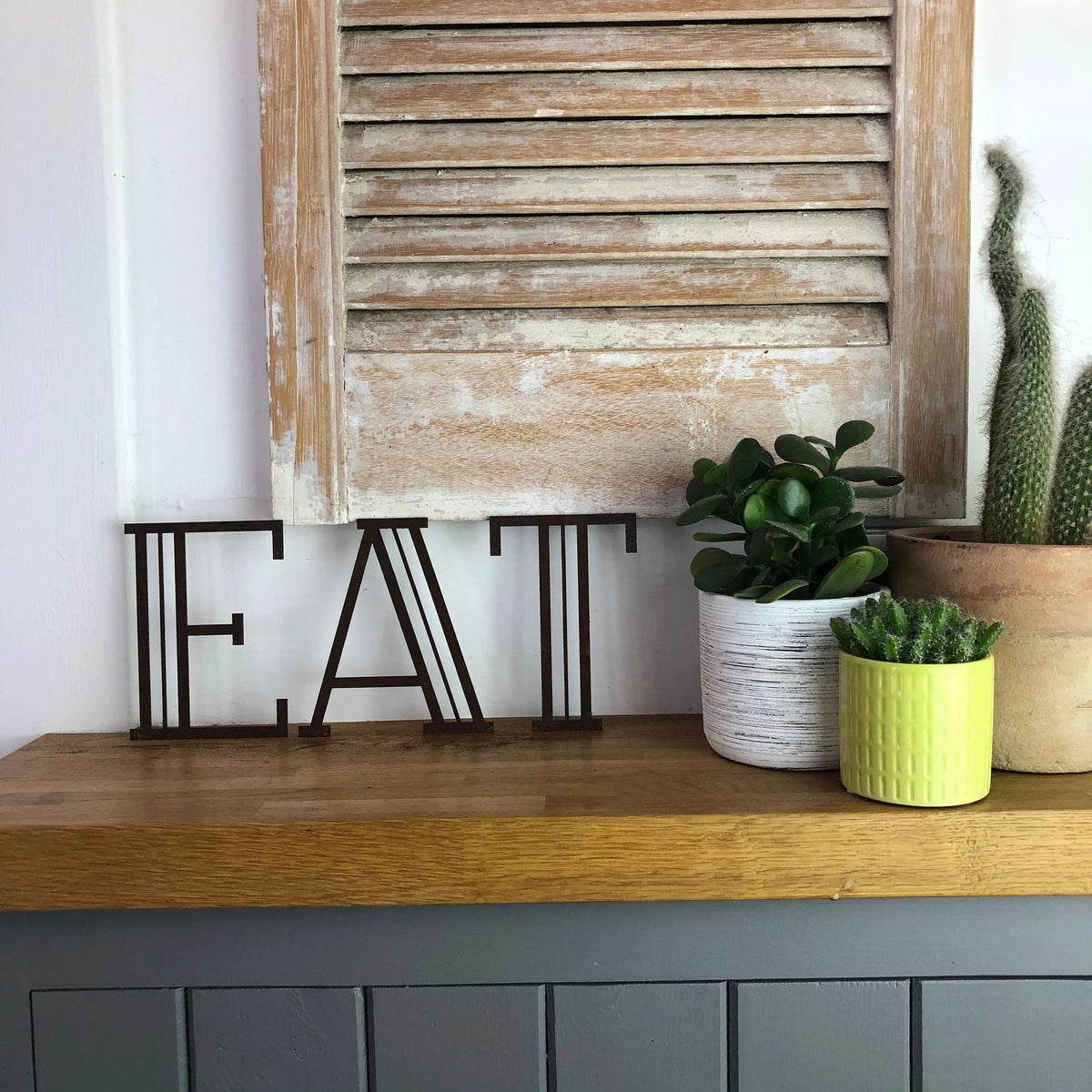 Rustic Art Deco Signs Rusty Metal Alphabet Letters – Home &amp; Garden A-Z 0-9