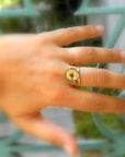 Real Leaf Gold Ring, Handmade Minimalist Jewelry, Organic Botanical Band, Unique Gift for Nature Lovers, 14K Gold Plated Sterling Silver 925