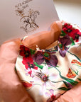 Silk Pyjamas- Set Cami and Shorts in 'Eden' Tropical Meadow Print, luxury lounge wear