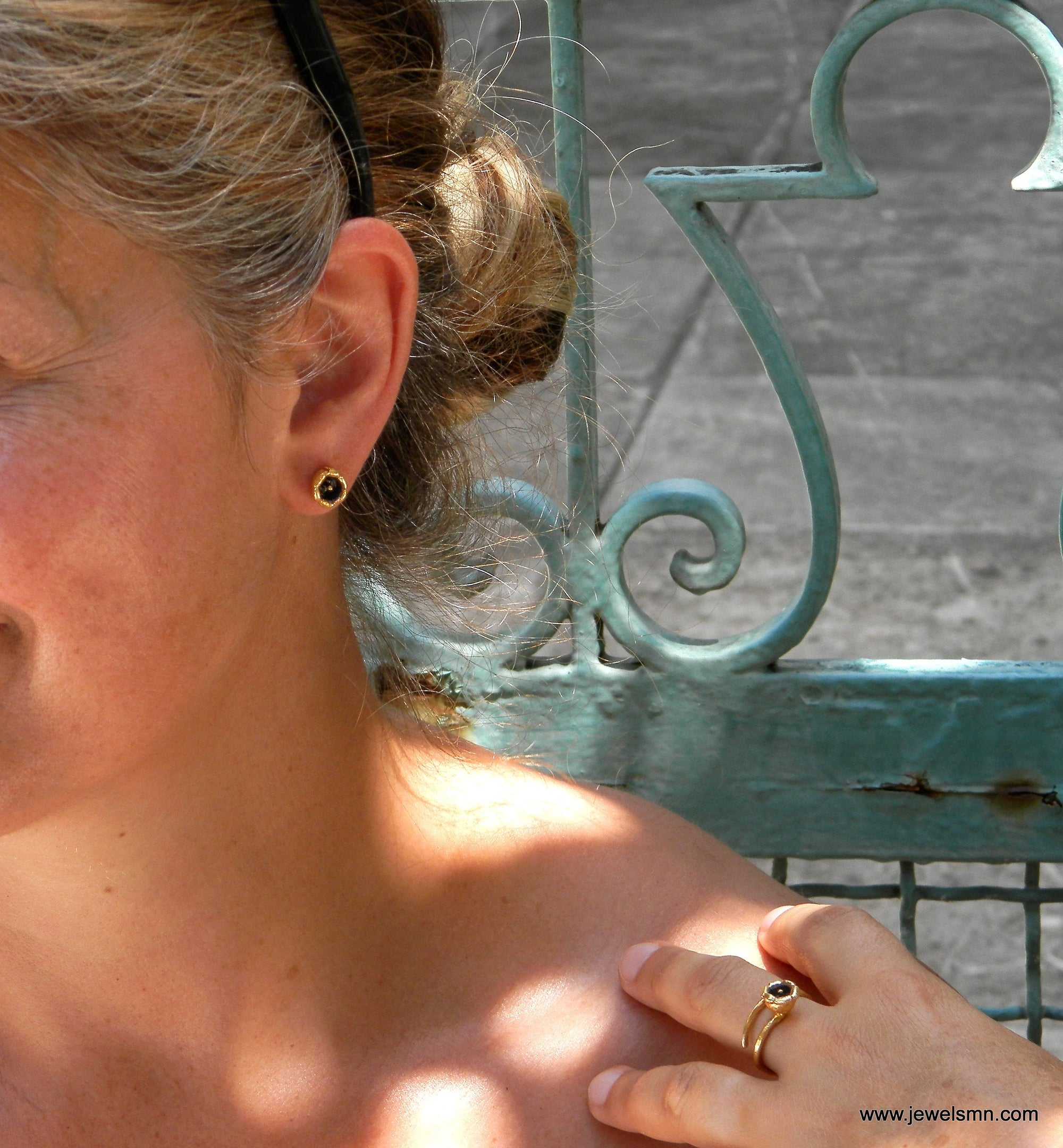 Gold Flower Ring, Gold-Plated Sterling Silver Jewelry, Lily Flower Band, Gold Ring, Gift for Her, Birthday Gift for Women, Handmade Jewelry-4