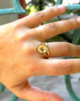 Real Leaf Gold Ring, Handmade Minimalist Jewelry, Organic Botanical Band, Unique Gift for Nature Lovers, 14K Gold Plated Sterling Silver 925