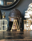 Gold Art Deco Metal Alphabet Letters – 5” or 12” Decorative Lettering A–Z
