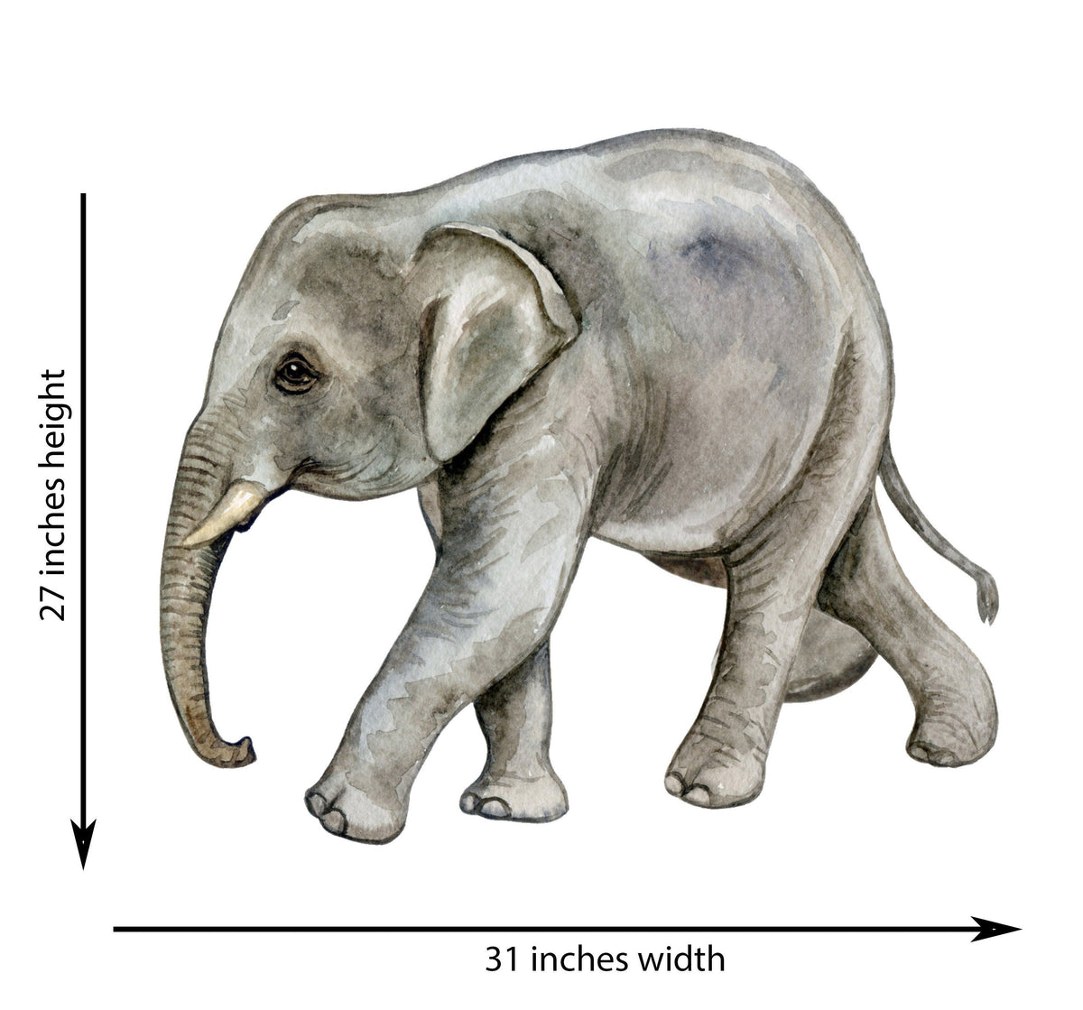 Big Wall sticker Set for kids, Baby elephant