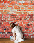 Red Brick Wall Style Wallpaper Peel and Stick | Wonderwallsboutique