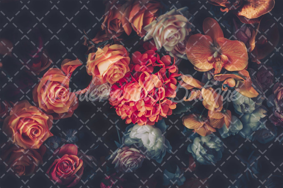 Beautiful Vintage removable Wallpaper Dark Dutch Flo... | Wonderwallsboutique