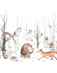Forest Friends Wallpaper, Kids, Room, Wall Cover, Design, Nursery 