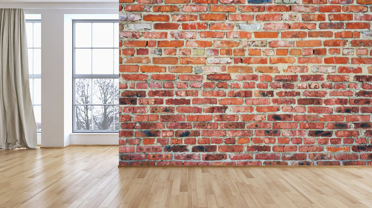 Red Brick Wall Style Wallpaper Peel and Stick | Wonderwallsboutique