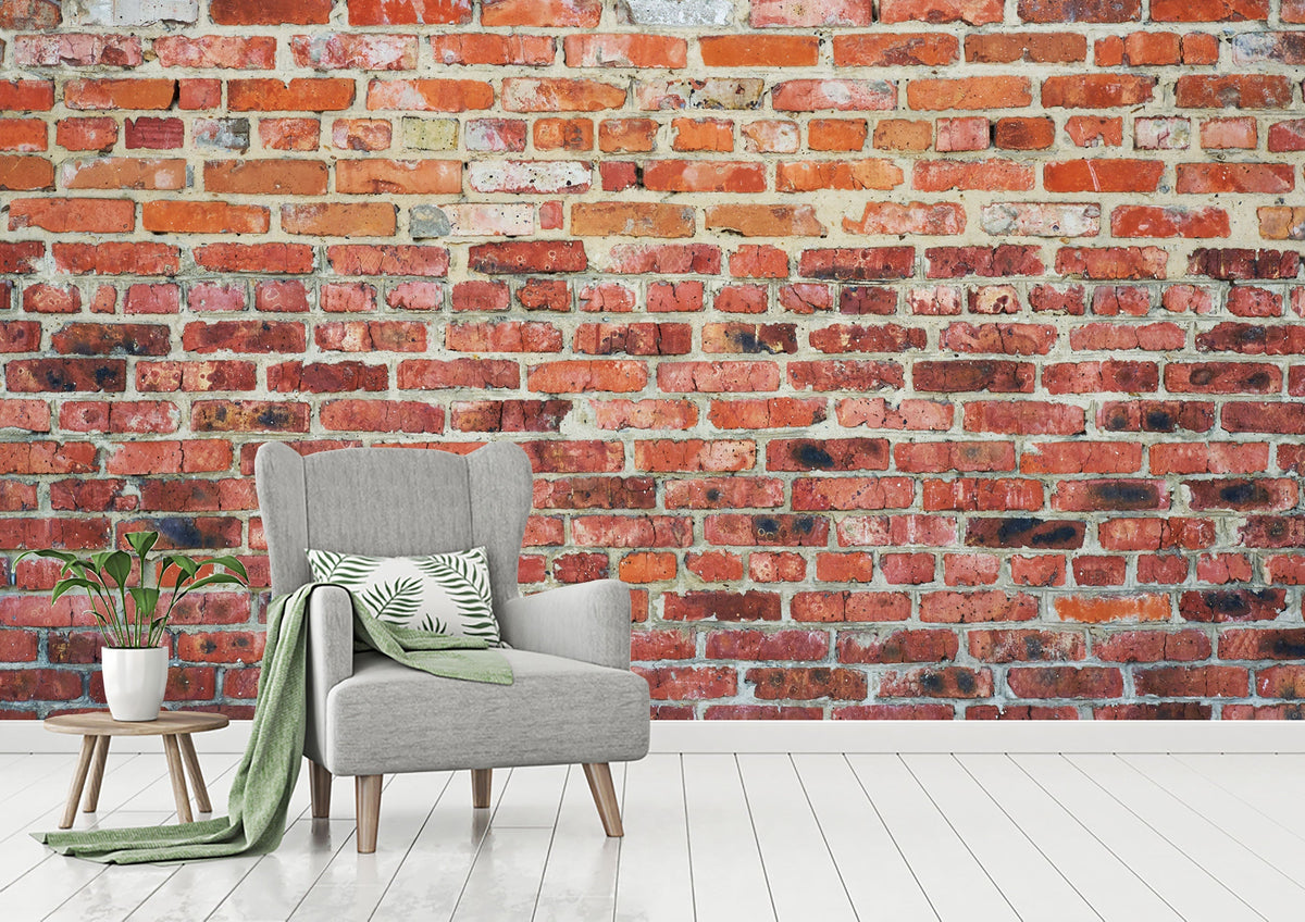 Red Brick Wall Style Wallpaper Peel and Stick | Wonderwallsboutique
