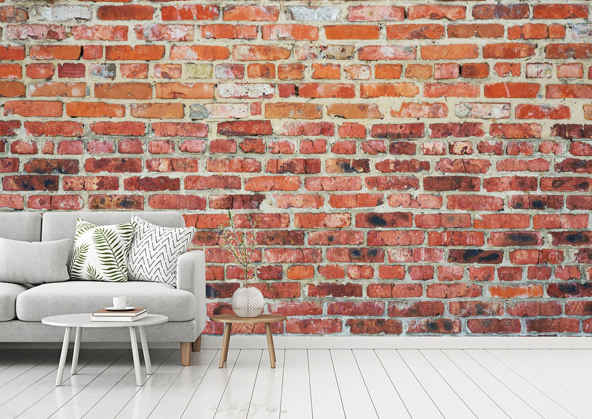 Red Brick Wall Style Wallpaper Peel and Stick | Wonderwallsboutique