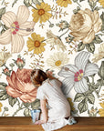 Madelyn Nursery Floral Decor Wallpaper Madelyn Nurse... | Wonderwallsboutique
