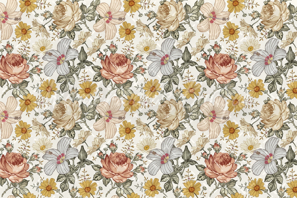 Madelyn Nursery Floral Decor Wallpaper Madelyn Nurse... | Wonderwallsboutique