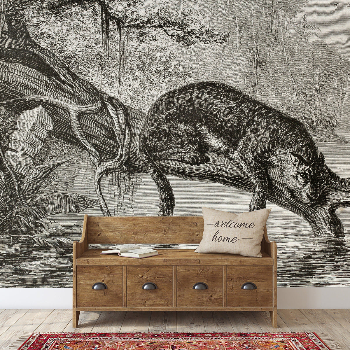 Jaguar Wallpaper - Safari Nursery | Wonderwallsboutique